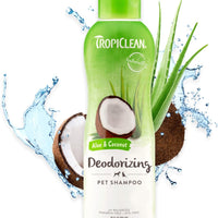 TropiClean 2-in-1 Papaya & Coconut Dog Shampoo and Conditioner | Natural Pet Shampoo Derived from Natural Ingredients | Cat Friendly | Made in the USA | 20 oz.