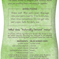 TropiClean 2-in-1 Papaya & Coconut Dog Shampoo and Conditioner | Natural Pet Shampoo Derived from Natural Ingredients | Cat Friendly | Made in the USA | 20 oz.