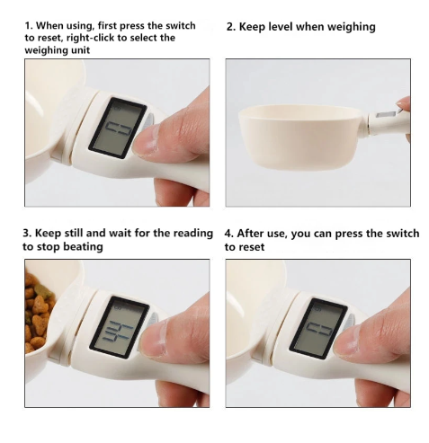 Pet Food Scale Dog Cat Feeding Bowl  Kitchen Scale Digital Display Pet Accessories Dog Food Container