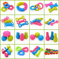 10PCS Randomly Puppy Pet Toys For Small Dogs Rubber Resistance To Bite Dog Toy Teeth Cleaning Chew Training Toys Pet Supplies