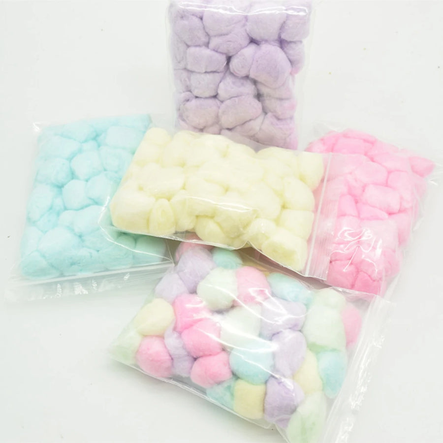 50Pcs/100Pcs Small Pet Toys Colorful Cotton Balls For Hamster Rat Mouse Nesting Material Winter Keep Warm House Filler Supply