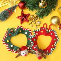 Crochet Wool Collar Bell Ornaments Scarf Pet