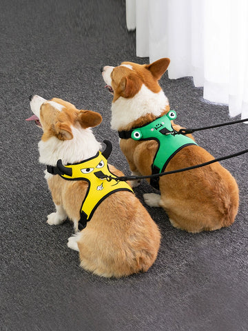 Dog Breast Strap Hand Holding Rope Dog Chest Strap Cute Vest Style Outing Corgi Walking Dog Small Explosion-Proof Collar