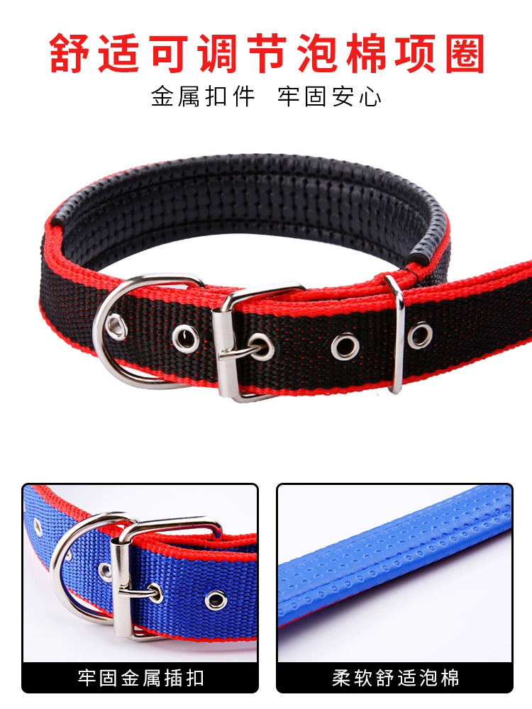 Dog Collar Leash Pet Dog Walking Rope Large Medium Small Dog Dog Chain Foam Neck Cover Golden Retriever Collar