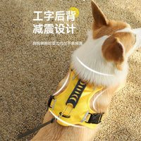 Pet Harness Dog Outing Walking Dog Corgi and Shiba Inu Hand Holding Rope Medium Large Dog Vest Style Explosion-Proof Collar