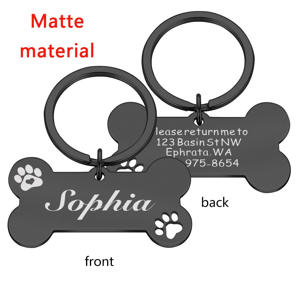 Customizable Engraved Dog Collar Tags