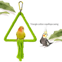 Pet Bird Toys Parrot Swing Rings Toy Colorful Cotton Rope Rings Bird Supplies Cotton Rope Toy Bird Cage Accessories Decor