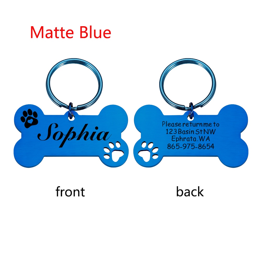 Customizable Engraved Dog Collar Tags