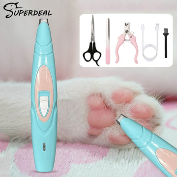 Electric Dog Clippers Professional Pet Foot Hair Trimmer Dog Grooming Hairdresser Dog Shear Butt Ear Eyes Hair Cutter Pedicure