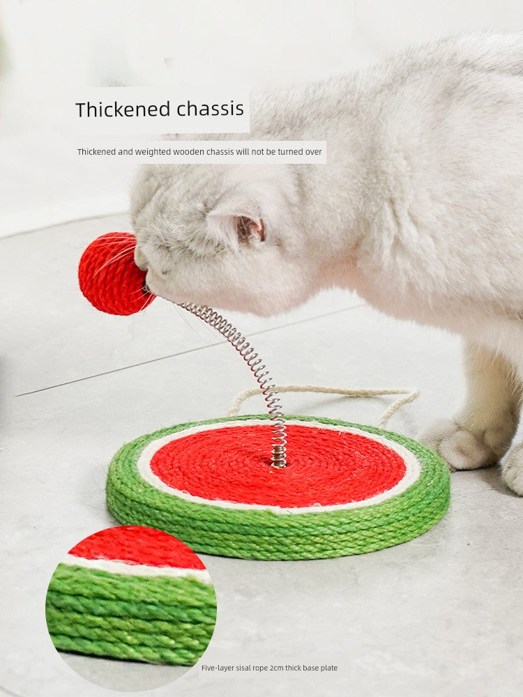 Cat Toy Cat Teaser Self-Help Relieving Stuffy Handy Gadget Polygonum Multiflorum Feather Spring Cat Toy Ball Full Sisal Tumbler