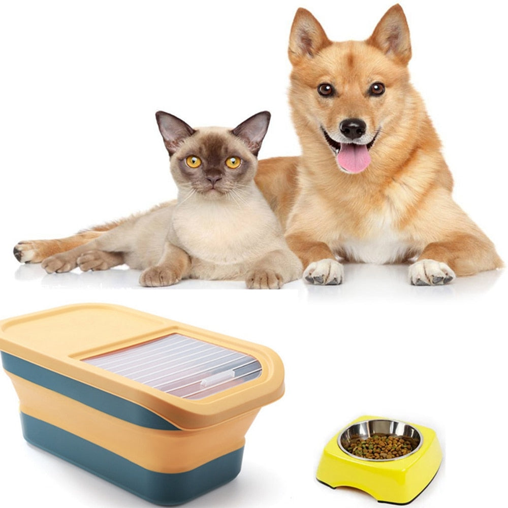 13 LB Collapsible Cat Dog Food Storage Box