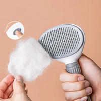 Stainless Steel Hair Remover Brush for Dogs and Cats, Non-slip Beauty Brush, Dog Grooming Equipment, Pet Hair Removal Comb