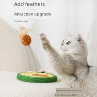 Cat Toy Cat Teaser Self-Help Relieving Stuffy Handy Gadget Polygonum Multiflorum Feather Spring Cat Toy Ball Full Sisal Tumbler