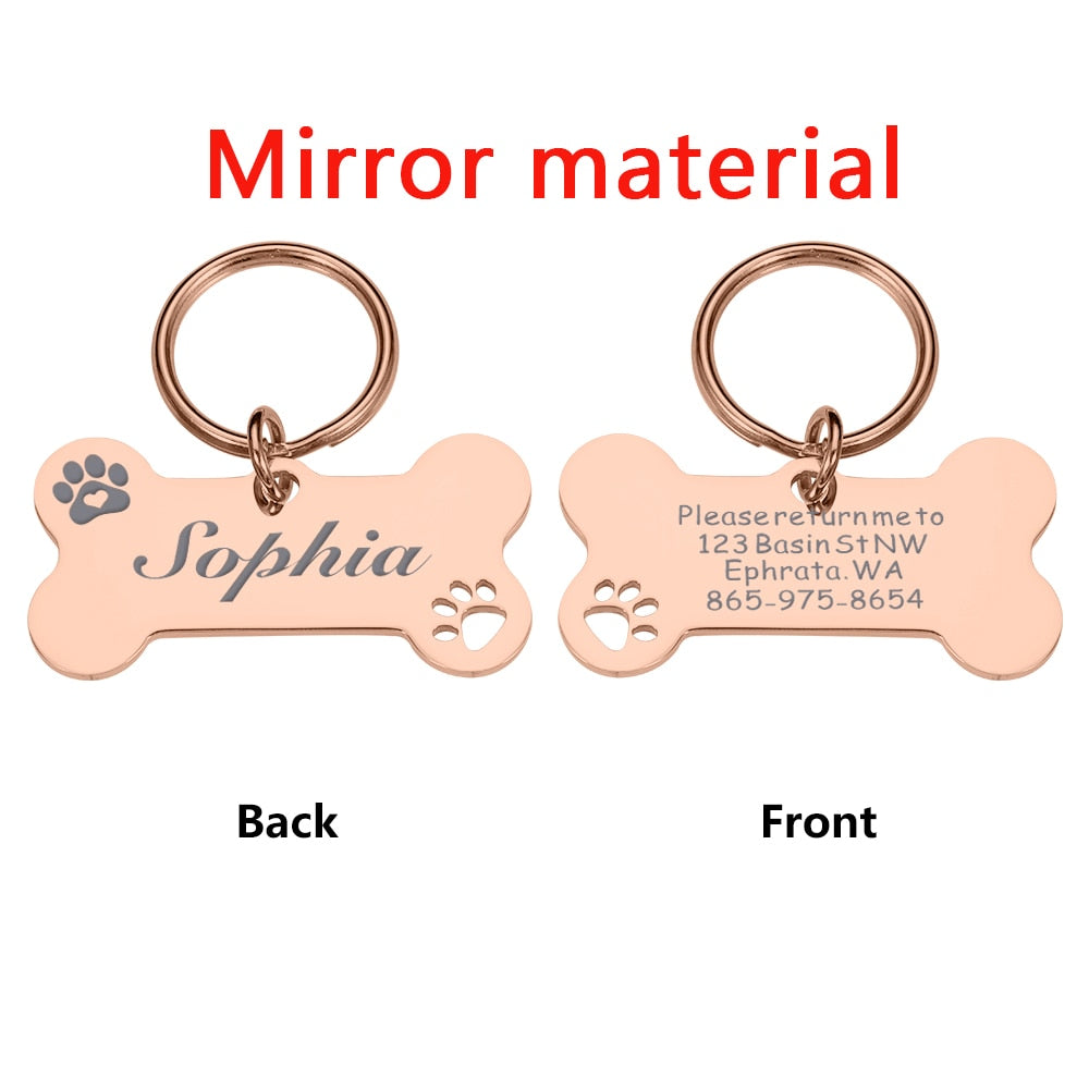 Customizable Engraved Dog Collar Tags