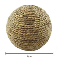 6cm Pet Chew Toy Natural Grass Ball For Rabbit Hamster Guinea Pig For Tooth Cleaning Supplies Small Pet Toys Rabbit Accessories