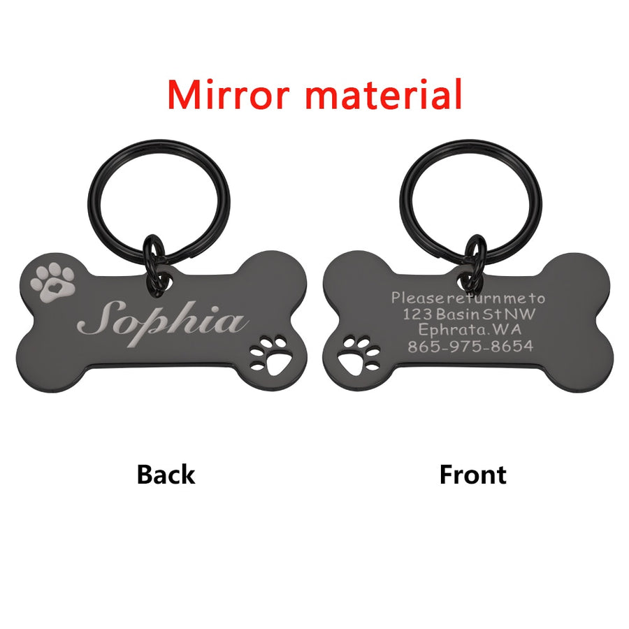 Customizable Engraved Dog Collar Tags