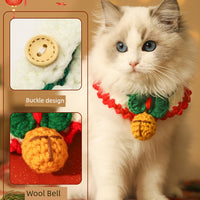 Cat Scarf New Year Saliva Towel Scarf Kitten Ornament Accessories Cat Puppet Decoration Bib Pet Cat Cat Collar
