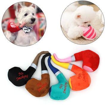 Plush Pipe Slippers Dog Chew Toy Squeaky Pet Toys for Small Dogs French Bulldog Yorkshire Puppy mascotas Supplies Cleaning Teeth