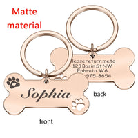 Customizable Engraved Dog Collar Tags