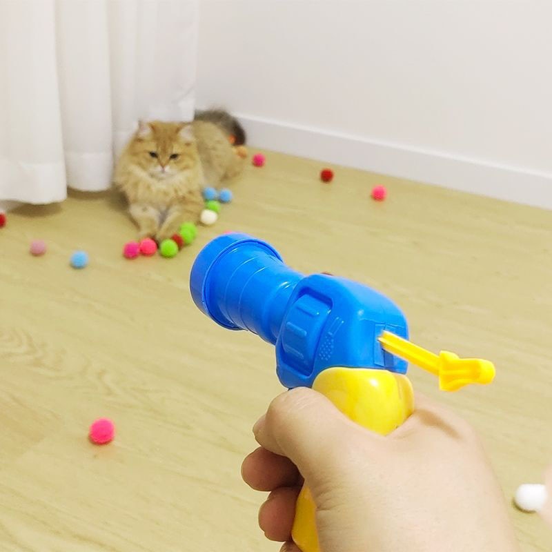 Interactive Mini Pompom Cat Toys