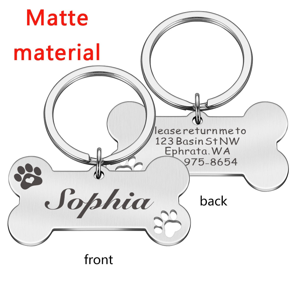 Customizable Engraved Dog Collar Tags