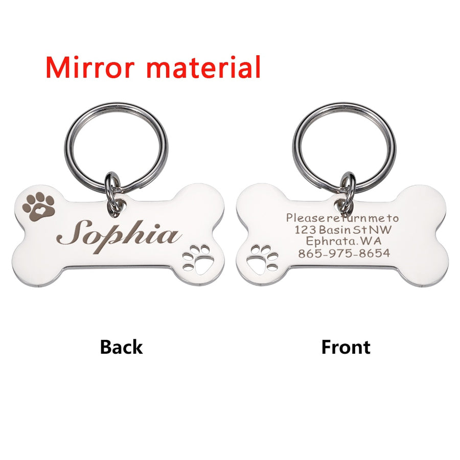 Customizable Engraved Dog Collar Tags