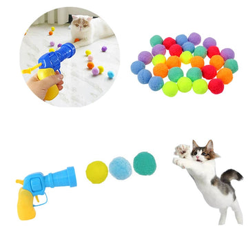 Interactive Mini Pompom Cat Toys
